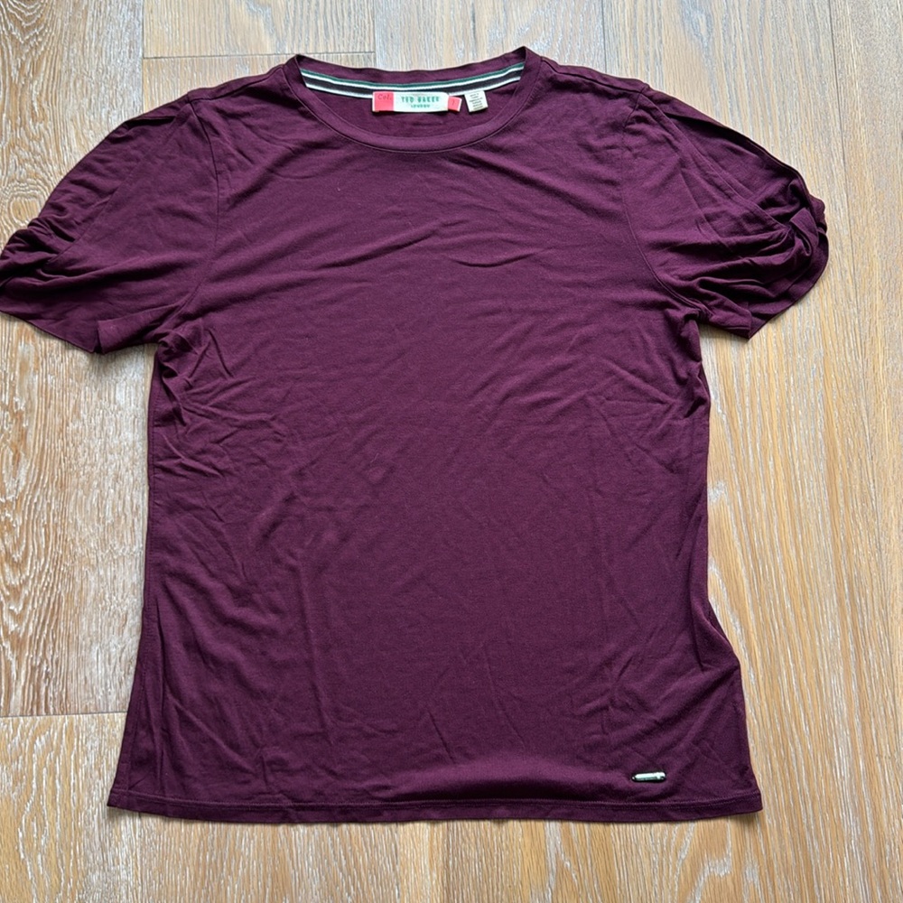 Ted Baker London Burgundy Short Sleeve T-Shirt